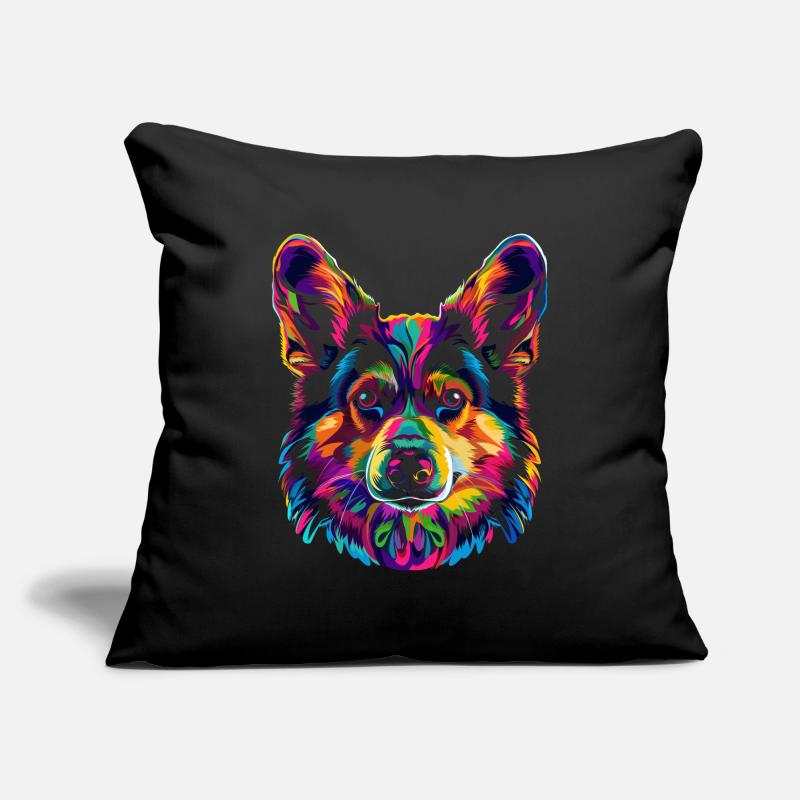 Welsh Corgi Hund Popart Sofakissenbezug 45 x 45 cm