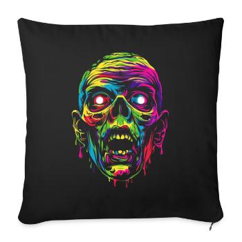Zombie Halloween Spooky Pop Art - Sofa pillowcase 17,3'' x 17,3'' (45 x 45 cm) - black - Front