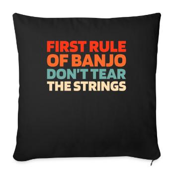 Banjo - Sofa pillowcase 17,3'' x 17,3'' (45 x 45 cm) - black - Front