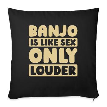Banjo - Sofakissenbezug 45 x 45 cm - Schwarz - Vorne