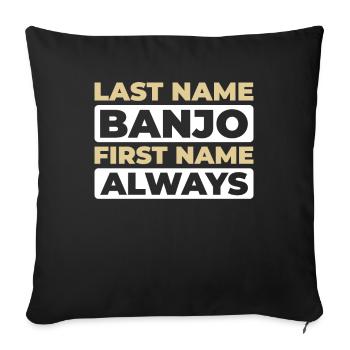 Banjo - Sofa pillowcase 17,3'' x 17,3'' (45 x 45 cm) - black - Front