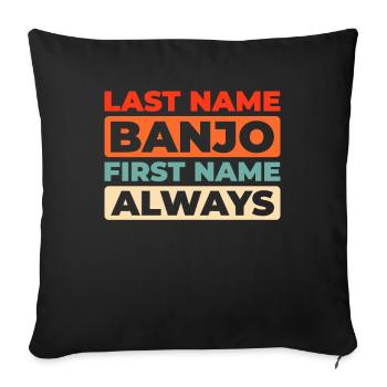 Banjo - Sofa pillowcase 17,3'' x 17,3'' (45 x 45 cm) - black - Front