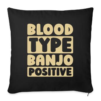 Banjo - Sofa pillowcase 17,3'' x 17,3'' (45 x 45 cm) - black - Front