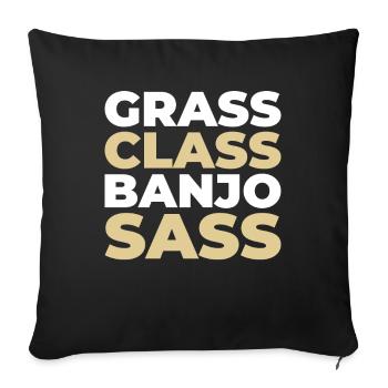 Banjo - Sofa pillowcase 17,3'' x 17,3'' (45 x 45 cm) - black - Front