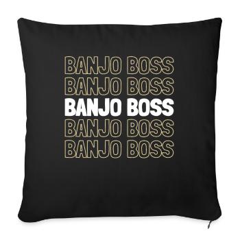 Banjo - Sofa pillowcase 17,3'' x 17,3'' (45 x 45 cm) - black - Front
