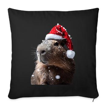 Capybara - Sofa pillowcase 17,3'' x 17,3'' (45 x 45 cm) - black - Front