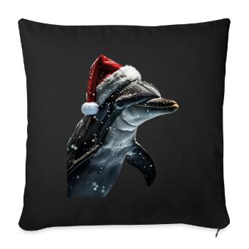 Dolphin - Sofa pillowcase 17,3'' x 17,3'' (45 x 45 cm) - black - Front