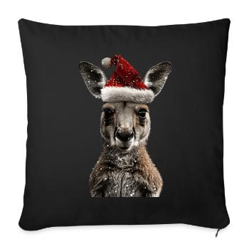 Känguru - Sofakissenbezug 45 x 45 cm - Schwarz - Vorne