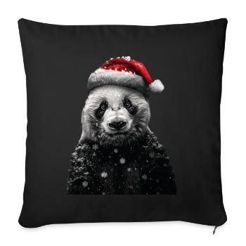 Panda - Housse de coussin décorative 45 x 45 cm - noir - Devant