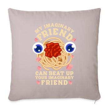 Flying Spaghetti Monster FSM - Sofa pillowcase 17,3'' x 17,3'' (45 x 45 cm) - light taupe - Front