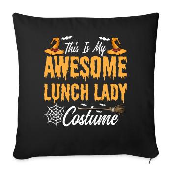 Cafétéria Employé École My Awesome Lunch La - Housse de coussin décorative 45 x 45 cm - noir - Devant