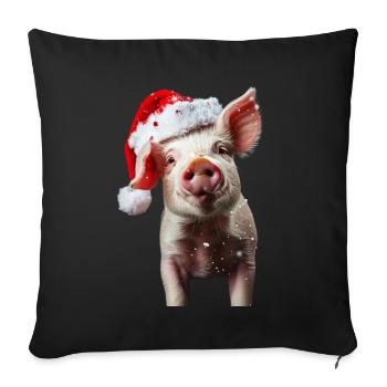 Pig - Sofa pillowcase 17,3'' x 17,3'' (45 x 45 cm) - black - Front