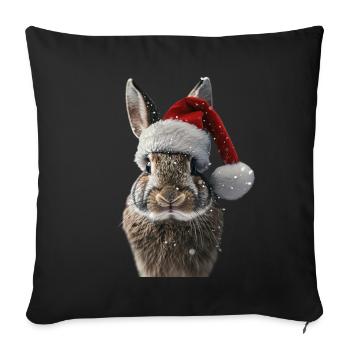 Rabbit - Sofa pillowcase 17,3'' x 17,3'' (45 x 45 cm) - black - Front