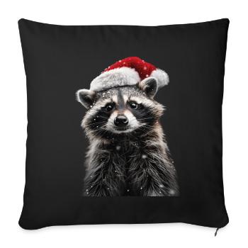 Raton laveur - Housse de coussin décorative 45 x 45 cm - noir - Devant