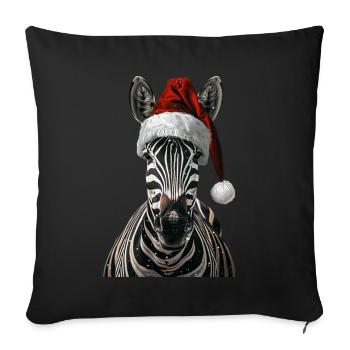 Zebra - Sofa pillowcase 17,3'' x 17,3'' (45 x 45 cm) - black - Front