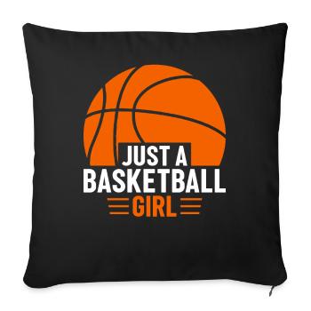 Only one basketball player - Sofa pillowcase 17,3'' x 17,3'' (45 x 45 cm) - black - Front