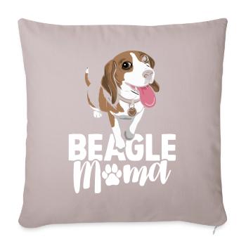 Beagle Maman Chien Beagle Lover - Housse de coussin décorative 45 x 45 cm - taupe clair - Devant