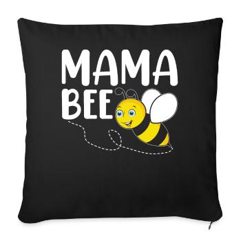 Beekeeper Beekeeping Mama Mama Bee - Sofa pillowcase 17,3'' x 17,3'' (45 x 45 cm) - black - Front