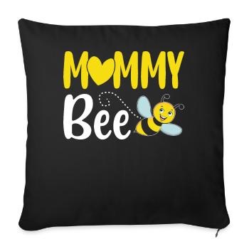 Apiculteur Apiculteur Maman Abeille Maman - Housse de coussin décorative 45 x 45 cm - noir - Devant