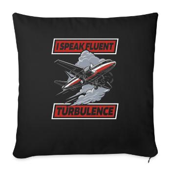 Hôtesse de l’air hôtesse de l’air - Housse de coussin décorative 45 x 45 cm - noir - Devant