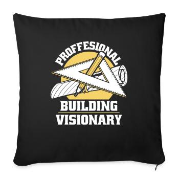 Architect Architecture - Sofa pillowcase 17,3'' x 17,3'' (45 x 45 cm) - black - Front