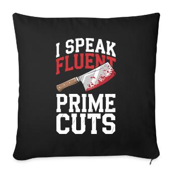 Butchers, butchers, butchers - Sofa pillowcase 17,3'' x 17,3'' (45 x 45 cm) - black - Front