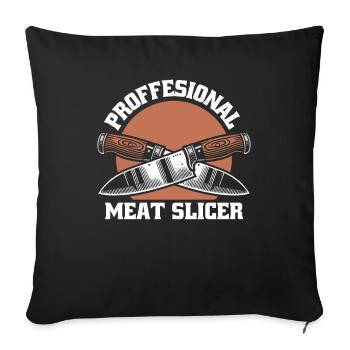 Butchers, butchers, butchers - Sofa pillowcase 17,3'' x 17,3'' (45 x 45 cm) - black - Front