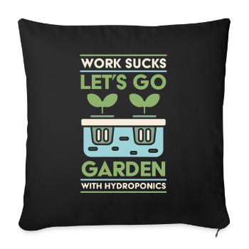 Hydroponics Aqua Culture - Sofa pillowcase 17,3'' x 17,3'' (45 x 45 cm) - black - Front