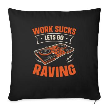 Dj Disc Jockey - Sofa pillowcase 17,3'' x 17,3'' (45 x 45 cm) - black - Front