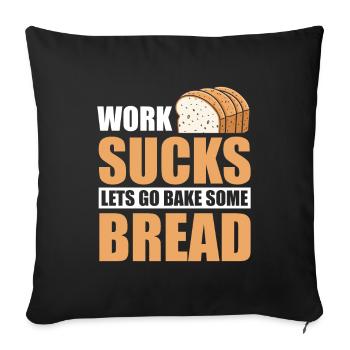 Brotbacken - Sofakissenbezug 45 x 45 cm - Schwarz - Vorne