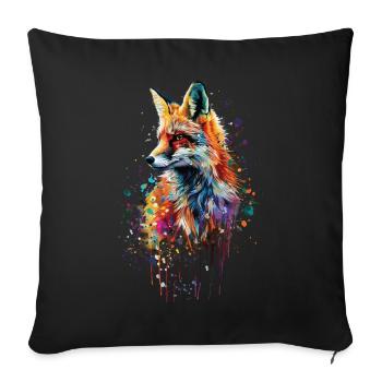 Fuchs - Sofakissenbezug 45 x 45 cm - Schwarz - Vorne