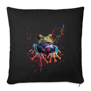 Frog - Sofa pillowcase 17,3'' x 17,3'' (45 x 45 cm) - black - Front
