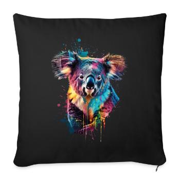 Koala - Sofa pillowcase 17,3'' x 17,3'' (45 x 45 cm) - black - Front