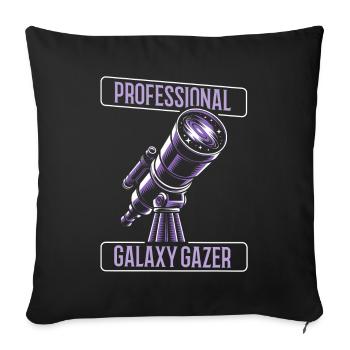 Astronomer - Sofa pillowcase 17,3'' x 17,3'' (45 x 45 cm) - black - Front