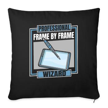 Animator - Sofa pillowcase 17,3'' x 17,3'' (45 x 45 cm) - black - Front
