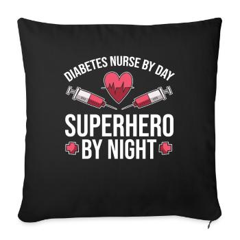 Diabetes Nurse - Sofa pillowcase 17,3'' x 17,3'' (45 x 45 cm) - black - Front