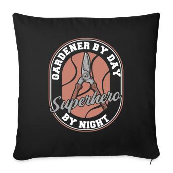 Jardinier - Housse de coussin décorative 45 x 45 cm - noir - Devant
