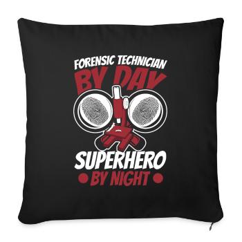 Technicien médico-légal - Housse de coussin décorative 45 x 45 cm - noir - Devant