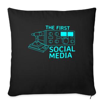 First Social Media Funkliebhaber Amateur - Sofa pillowcase 17,3'' x 17,3'' (45 x 45 cm) - black - Front