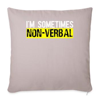 Deaf Pride ASL Sign Language - Sofa pillowcase 17,3'' x 17,3'' (45 x 45 cm) - light taupe - Front