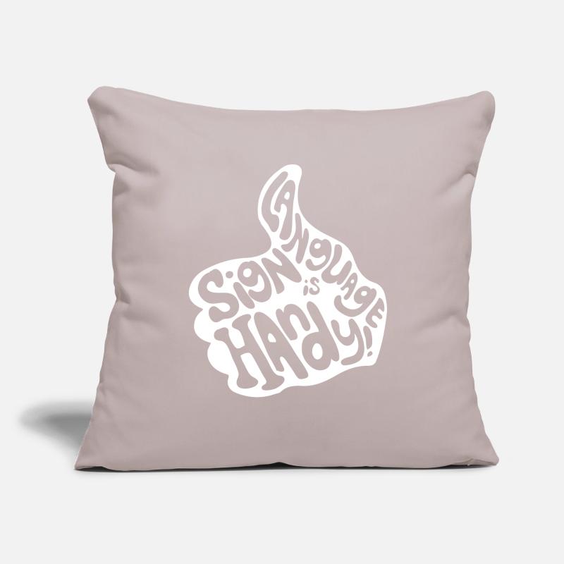 Deaf Pride Sign Language Sofa pillowcase 17,3'' x 17,3'' (45 x 45 cm)