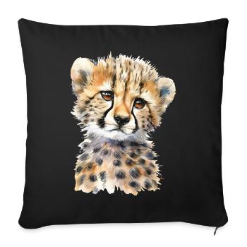 Gepard - Sofakissenbezug 45 x 45 cm - Schwarz - Vorne