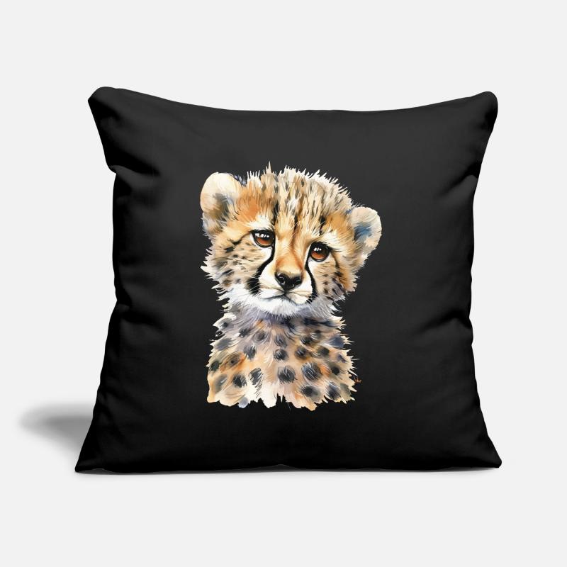 Guépard Housse de coussin décorative 45 x 45 cm