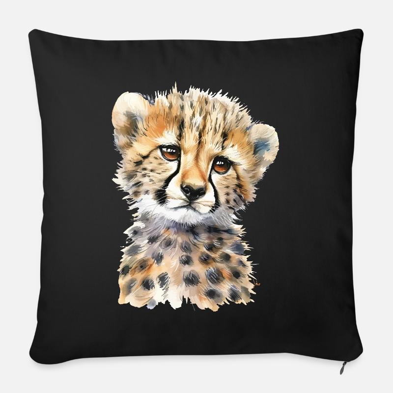 Gepard - Sofakissenbezug 45 x 45 cm - Schwarz