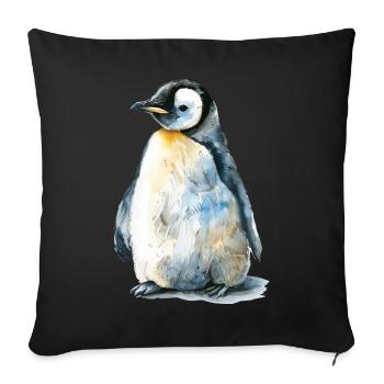 Penguin - Sofa pillowcase 17,3'' x 17,3'' (45 x 45 cm) - black - Front