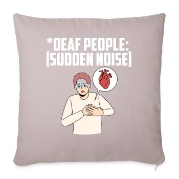 Fierté des sourds ASL - Housse de coussin décorative 45 x 45 cm - taupe clair - Devant
