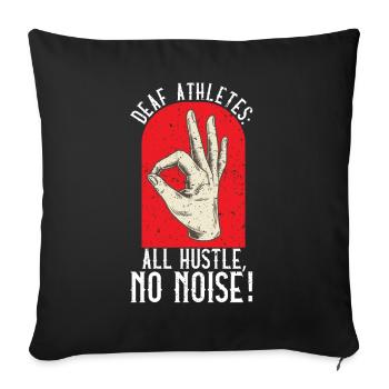 Deaf Pride Awareness ASL - Sofa pillowcase 17,3'' x 17,3'' (45 x 45 cm) - black - Front