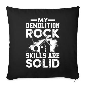 Funny House Demolition Day Demolition Skill - Sofa pillowcase 17,3'' x 17,3'' (45 x 45 cm) - black - Front