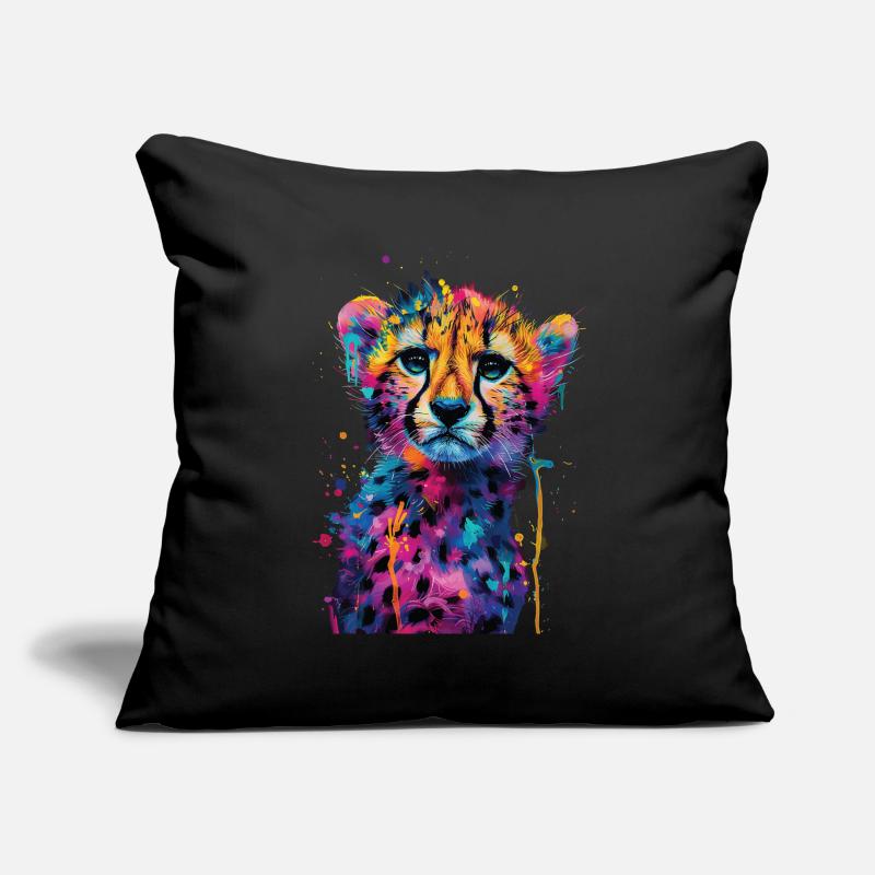 Guépard Housse de coussin décorative 45 x 45 cm