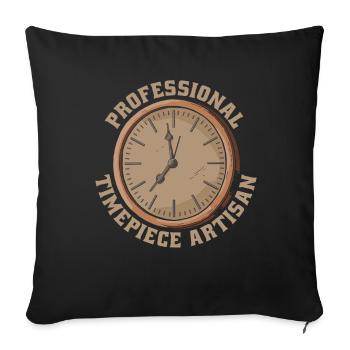 Watchmaker - Sofa pillowcase 17,3'' x 17,3'' (45 x 45 cm) - black - Front